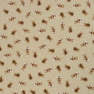 Gingerbread Men   Dots Super Snuggle Christmas Flannel Fabric