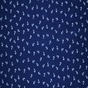 Nautical Anchors on Blue Cotton Fabric by Quilter s Showcase