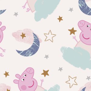 Peppa Pig In The Clouds Fleece Fabric
