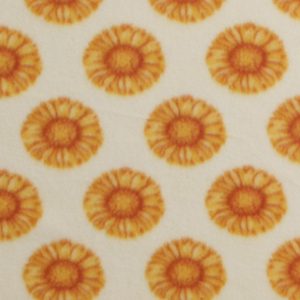 Mini Sunflowers on White Blizzard Fleece Fabric