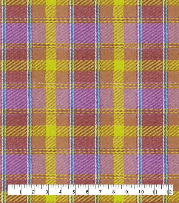 Bright Plaid Super Snuggle Flannel Fabric - Image 2