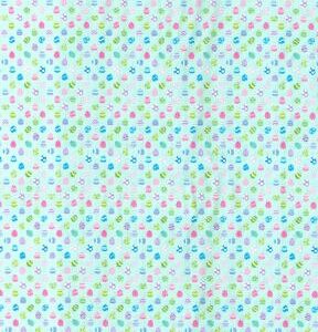 Green Patterned Eggs Easter Cotton Fabric