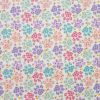 Purple   Red Paw Prints Easter Glitter Cotton Fabric