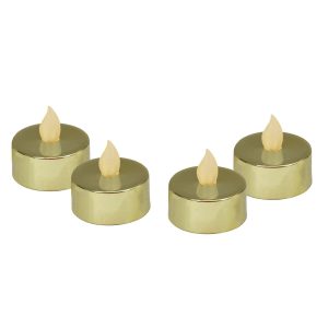 Northlight 4ct LED Metallic Gold Tealights