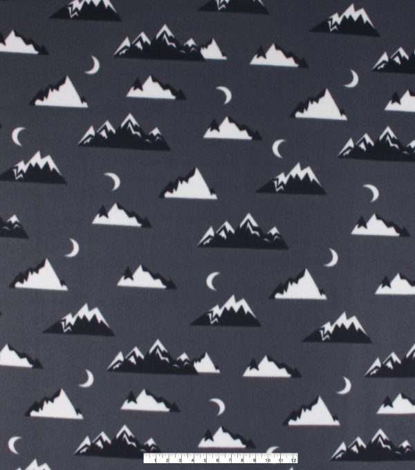 Mountains Blizzard Prints Fleece Fabric - Image 4