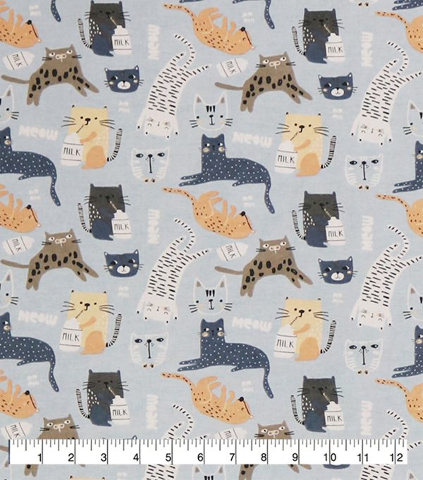 Cats Super Snuggle Flannel Fabric - Image 2