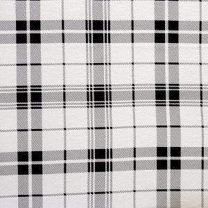 White Black Box Plaid Super Snuggle Flannel Fabric