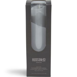 2 x 8 White Aurora Flame Wave Edge Pillar Candle by Hudson 43