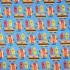 Hot Dog Burger Fun Novelty Cotton Fabric