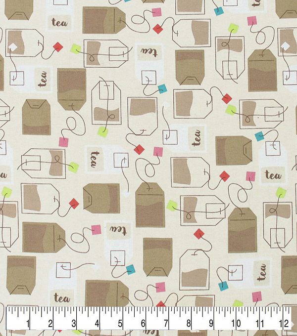Tea Bags Super Snuggle Flannel Fabric - Image 3