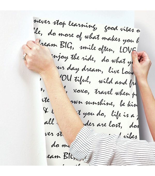 RoomMates Wallpaper Black Dream Big Script - Image 2