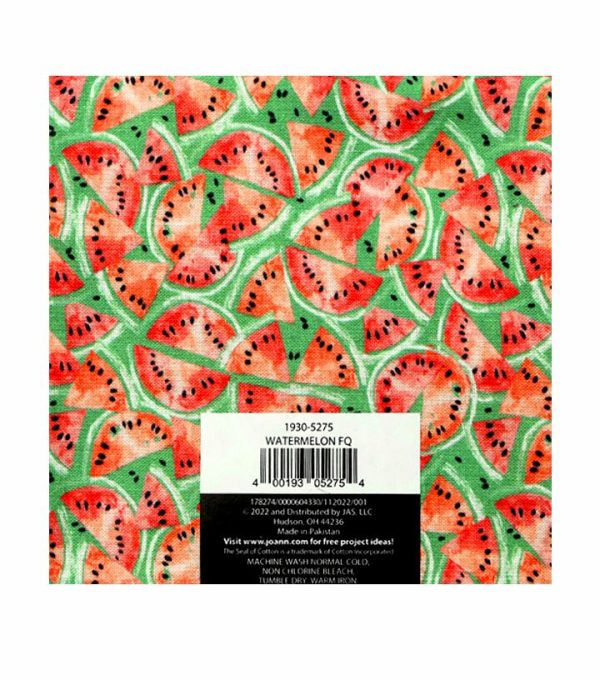 Watermelon 1-Piece Cotton Fabric Quarter - Image 2