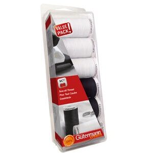 Gutermann 273yds Black   White 6 Spool Set