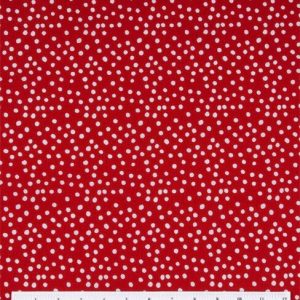 Irregular Dots on Red Quilt Cotton Fabric by Keepsake Calico - 1