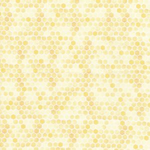 Hi Fashion Yellow Sunny Bee Honeycomb Premium Cotton Fabric