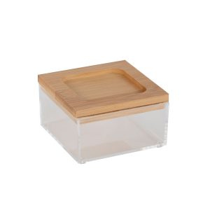 Simplify 4 Clear Organizer With Bamboo Lid