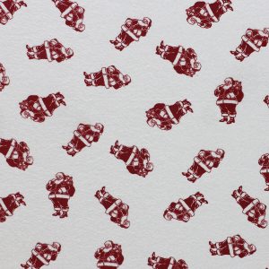Red Santa on White Super Snuggle Christmas Flannel Fabric