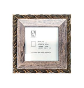 3.5 Wood Tabletop Picture Frame With Spiral Border by Place   Time