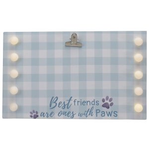 Northlight 10 LED 4x 6 Friends With Paws Canvas Photo Clip