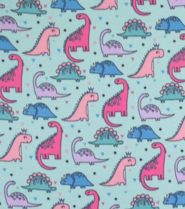 Smiling Dinos Blizzard Fleece Fabric - Image 2