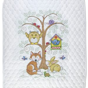 Design Works 34 x 43 Baby s Forest Baby Quilt Cross Stitch Kit
