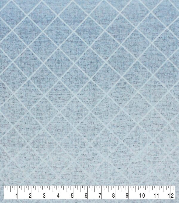 Grid Blue Super Snuggle Flannel Fabric - Image 3