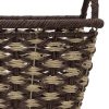 16.5 x 11 Dark Brown Woven Basket With Handles by Place   Time