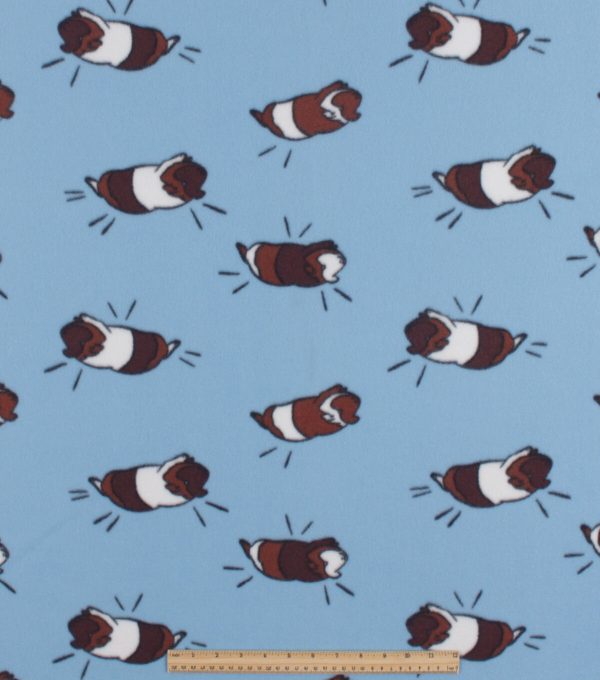 Jumping Gerbils Blizzard Prints Fleece Fabric - Image 2