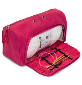 Susan Bates 12X5.5X5.5 Pink Yarn Storage Tote