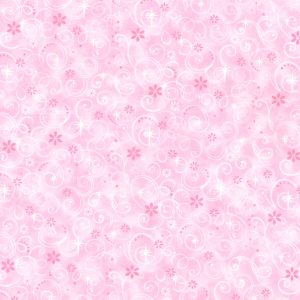 Fabric Traditions Fairy Swirls Cotton Fabric by Keepsake Calico - Light Pink
