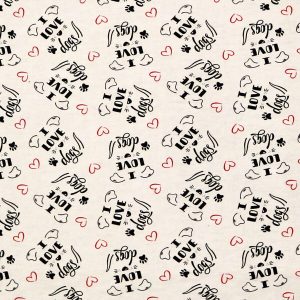 I Love Dogs Super Snuggle Flannel Fabric