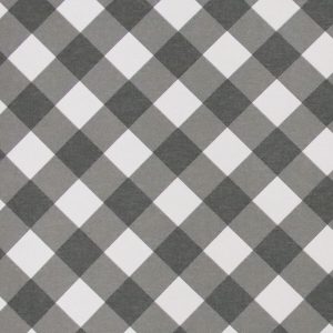 Gray White Bias Check Super Snuggle Flannel Fabric