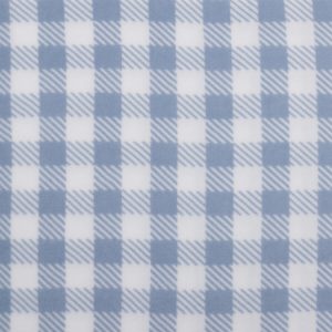 POP! Gingham Blue Lightweight Fleece Fabric