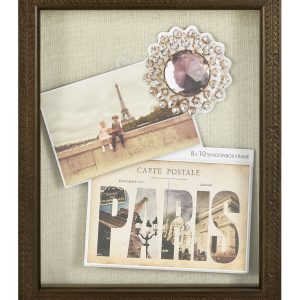 MCS 8 10 Linen Farmhouse Debossed Wood Shadowbox Frame
