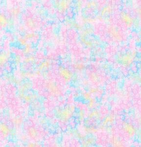 Pastel Tie Dye Eggs Easter Cotton Fabric