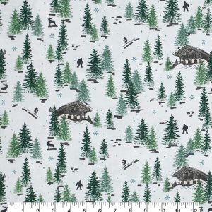 Scenic Ski Slope Super Snuggle Flannel Fabric