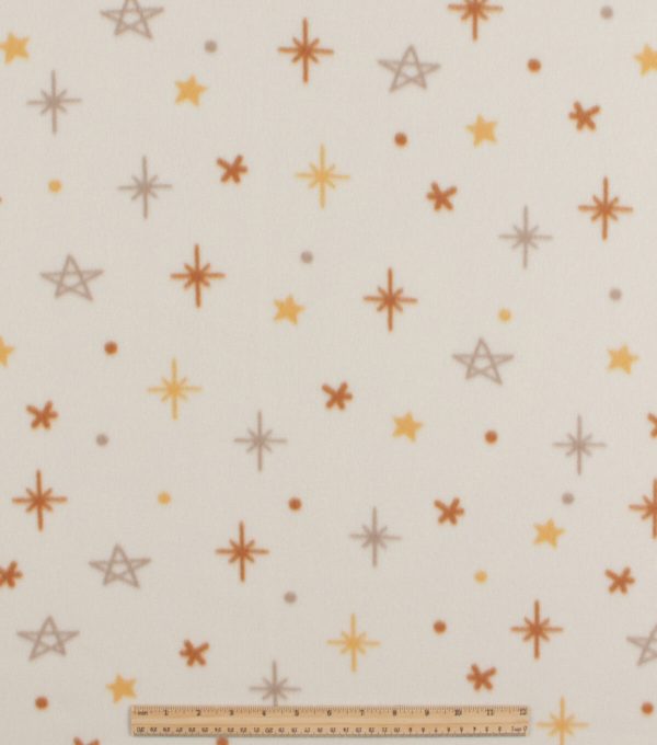 Muted Star Icons Blizzard Fleece Fabric - Image 2