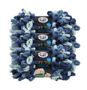 Lion Brand Off The Hook Loop Jumbo Polyester Yarn 3 Bundle
