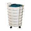 Honey Can Do 20 x 25 Chrome Rolling Hamper With Removable Laundry Bag