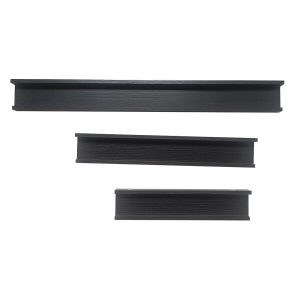 3pc Black Ledge Picture Frame Shelf Set by Place   Time