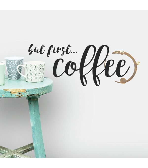 RoomMates Wall Decals But First Coffee - Image 3