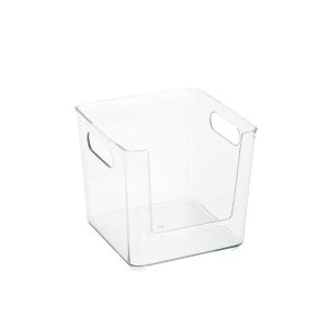 Simplify 6.5 Clear Square Open Front Organizer Bin