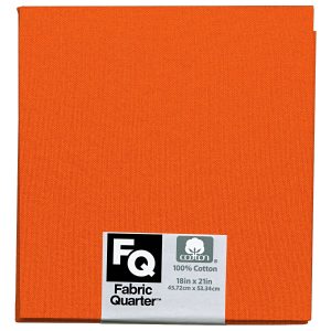 Orange 1 Piece Cotton Fabric Quarter