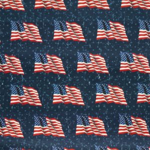 US Flag Patriotic Cotton Fabric