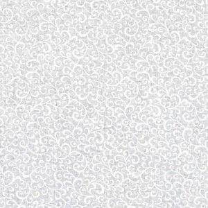 White Scroll Quilt Cotton Fabric by Keepsake Calico