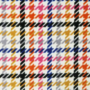 Rainbow Houndstooth Anti Pill Fleece Fabric