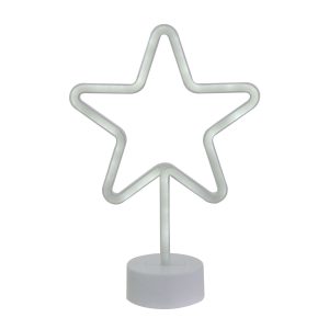 Northlight 11.5 White Star LED Neon Style Table Sign