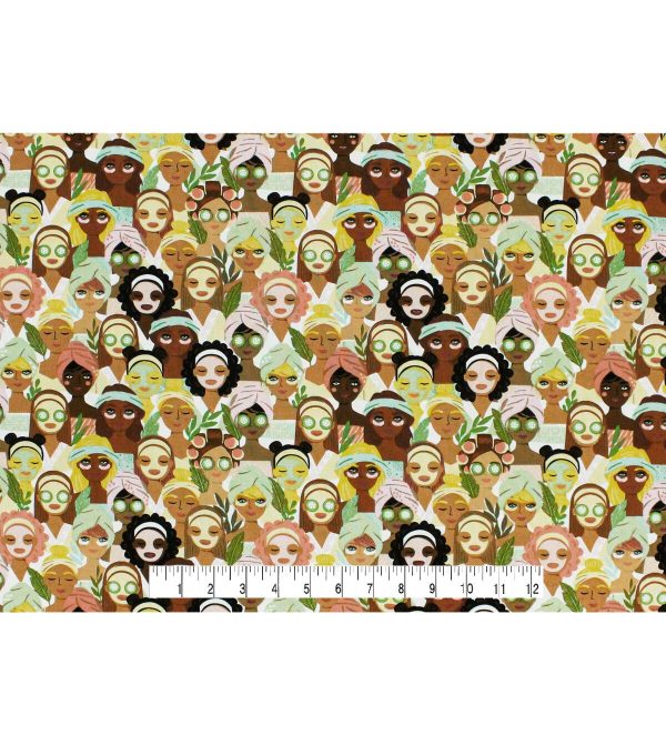 Novelty Cotton Fabric Spa Day - Image 4