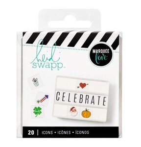 Heidi Swapp Lightbox Inserts 20/Pkg-Holiday Icons