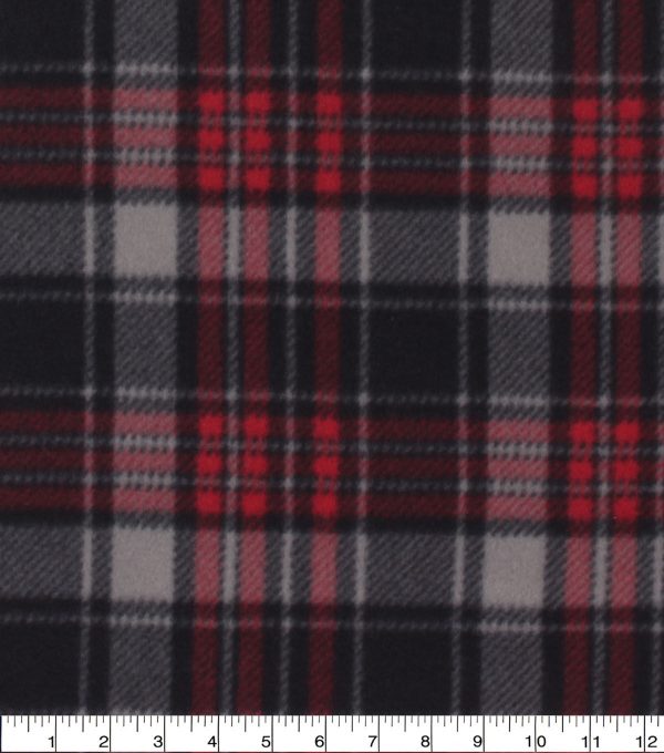 Brad Plaid Blizzard Fleece Fabric - Image 2